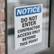 Signmission Do Not Enter Contractor Access OSHA Notice Sign, Vinyl Decal, 7in W x 10in L, 2PK OS-2PACK-NS-D-710-V-11177 - alternate 2